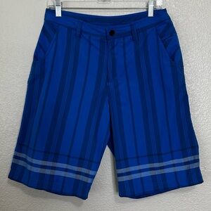 Lululemon Kahuna Men''s Blue Striped Golf Shorts, Size 32